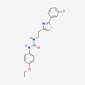 molecular formula C20H20FN3O2S B2561791 1-(4-Ethoxyphenyl)-3-(2-(2-(3-fluorophenyl)thiazol-4-yl)ethyl)urea CAS No. 1208940-15-1