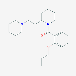 molecular formula C22H34N2O2 B256180 2-(2-Piperidin-1-ylethyl)-1-(2-propoxybenzoyl)piperidine 