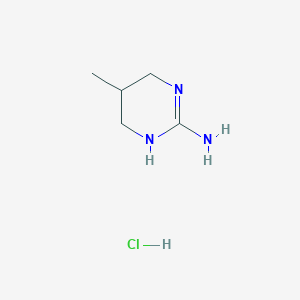 molecular formula C5H12ClN3 B2561800 5-Methyl-1,4,5,6-tetrahydro-2-pyrimidinamine hydrochloride CAS No. 1314911-69-7