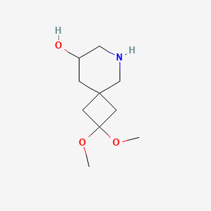 2,2-Dimethoxy-6-azaspiro[3.5]nonan-8-ol
