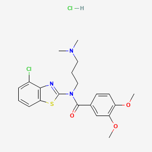 N-(4-chlorobenzo[d]thiazol-2-yl)-N-(3-(dimethylamino)propyl)-3,4-dimethoxybenzamide hydrochloride
