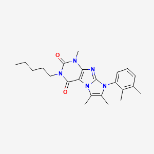 molecular formula C23H29N5O2 B2561812 6-(2,3-Dimethylphenyl)-4,7,8-trimethyl-2-pentylpurino[7,8-a]imidazole-1,3-dione CAS No. 904372-23-2