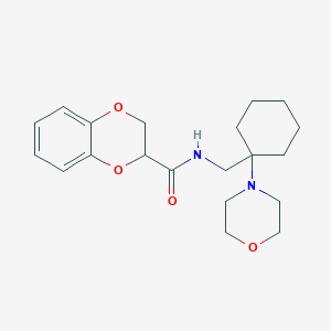 molecular formula C20H28N2O4 B256182 N-[(1-morpholin-4-ylcyclohexyl)methyl]-2,3-dihydro-1,4-benzodioxine-2-carboxamide 