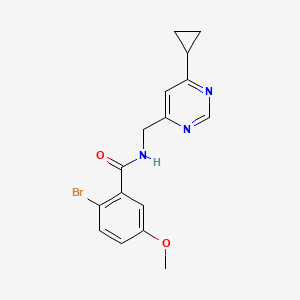 2-bromo-N-((6-cyclopropylpyrimidin-4-yl)methyl)-5-methoxybenzamide