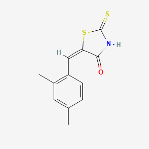 molecular formula C12H11NOS2 B2561827 (5E)-5-(2,4-dimethylbenzylidene)-2-mercapto-1,3-thiazol-4(5H)-one CAS No. 4818-22-8