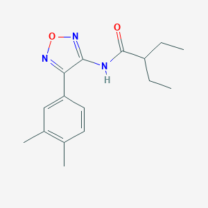 molecular formula C16H21N3O2 B256183 N-[4-(3,4-dimethylphenyl)-1,2,5-oxadiazol-3-yl]-2-ethylbutanamide 