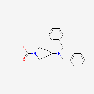 molecular formula C24H30N2O2 B2561831 Tert-butyl 6-(dibenzylamino)-3-azabicyclo[3.1.0]hexane-3-carboxylate CAS No. 1936654-94-2
