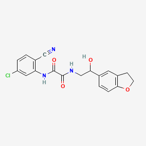 molecular formula C19H16ClN3O4 B2561834 N1-(5-chloro-2-cyanophenyl)-N2-(2-(2,3-dihydrobenzofuran-5-yl)-2-hydroxyethyl)oxalamide CAS No. 1421457-24-0
