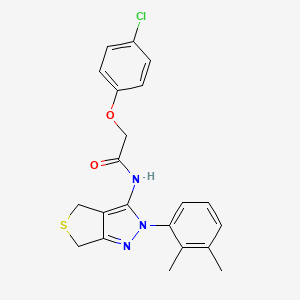 molecular formula C21H20ClN3O2S B2561840 2-(4-氯苯氧基)-N-(2-(2,3-二甲苯基)-4,6-二氢-2H-噻吩并[3,4-c]吡唑-3-基)乙酰胺 CAS No. 450344-39-5