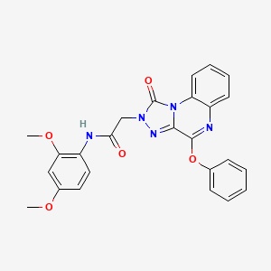 molecular formula C25H21N5O5 B2561841 N-(2,4-dimethoxyphenyl)-2-(1-oxo-4-phenoxy[1,2,4]triazolo[4,3-a]quinoxalin-2(1H)-yl)acetamide CAS No. 1189511-05-4