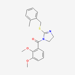 (2,3-dimethoxyphenyl)(2-((2-methylbenzyl)thio)-4,5-dihydro-1H-imidazol-1-yl)methanone