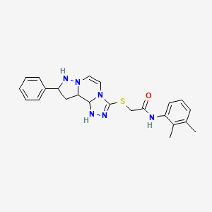 N-(2,3-dimethylphenyl)-2-({11-phenyl-3,4,6,9,10-pentaazatricyclo[7.3.0.0^{2,6}]dodeca-1(12),2,4,7,10-pentaen-5-yl}sulfanyl)acetamide