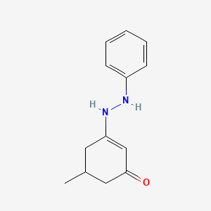 molecular formula C13H16N2O B2561846 5-Methyl-3-(2-phenylhydrazino)-2-cyclohexen-1-one CAS No. 39554-99-9