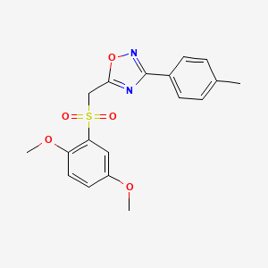 5-(((2,5-Dimethoxyphenyl)sulfonyl)methyl)-3-(p-tolyl)-1,2,4-oxadiazole