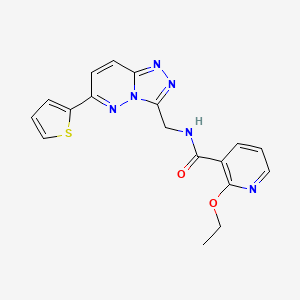 molecular formula C18H16N6O2S B2561849 2-乙氧基-N-((6-(噻吩-2-基)-[1,2,4]三唑并[4,3-b]吡啶-3-基)甲基)烟酰胺 CAS No. 1903278-25-0