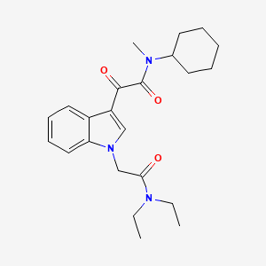 molecular formula C23H31N3O3 B2561854 N-cyclohexyl-2-[1-[2-(diethylamino)-2-oxoethyl]indol-3-yl]-N-methyl-2-oxoacetamide CAS No. 872843-46-4