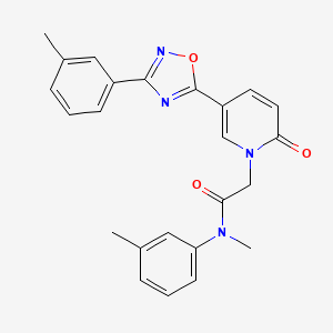 molecular formula C24H22N4O3 B2561857 N-methyl-N-(3-methylphenyl)-2-{5-[3-(3-methylphenyl)-1,2,4-oxadiazol-5-yl]-2-oxopyridin-1(2H)-yl}acetamide CAS No. 1351823-63-6