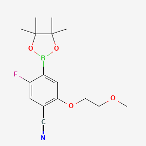 5-Fluoro-2-(2-methoxyethoxy)-4-(tetramethyl-1,3,2-dioxaborolan-2-YL)benzonitrile