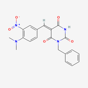 (Z)-1-benzyl-5-(4-(dimethylamino)-3-nitrobenzylidene)pyrimidine-2,4,6(1H,3H,5H)-trione