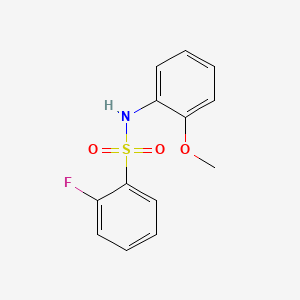 molecular formula C13H12FNO3S B2561868 2-氟-N-(2-甲氧基苯基)苯磺酰胺 CAS No. 556024-45-4
