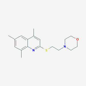 molecular formula C18H24N2OS B256187 4-(2-((4,6,8-Trimethylquinolin-2-yl)thio)ethyl)morpholine 