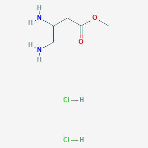 molecular formula C5H14Cl2N2O2 B2561870 Methyl 3,4-diaminobutanoate dihydrochloride CAS No. 1554121-30-0