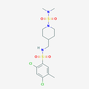 molecular formula C15H23Cl2N3O4S2 B2561871 4-((2,4-dichloro-5-methylphenylsulfonamido)methyl)-N,N-dimethylpiperidine-1-sulfonamide CAS No. 2034601-72-2