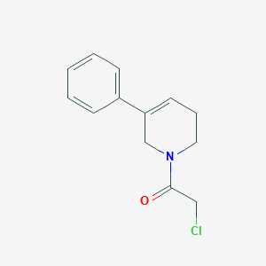 molecular formula C13H14ClNO B2561872 2-Chloro-1-(5-phenyl-3,6-dihydro-2H-pyridin-1-yl)ethanone CAS No. 2411299-58-4