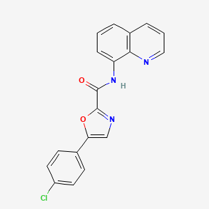 molecular formula C19H12ClN3O2 B2561873 5-(4-氯苯基)-N-(喹啉-8-基)噁唑-2-甲酰胺 CAS No. 1795488-59-3