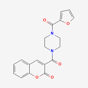 molecular formula C19H16N2O5 B2561877 3-(4-(呋喃-2-羰基)哌嗪-1-羰基)-2H-色烯-2-酮 CAS No. 728016-90-8