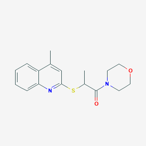 molecular formula C17H20N2O2S B256188 2-[(4-Methylquinolin-2-yl)sulfanyl]-1-(morpholin-4-yl)propan-1-one 
