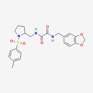 N1-(benzo[d][1,3]dioxol-5-ylmethyl)-N2-((1-tosylpyrrolidin-2-yl)methyl)oxalamide
