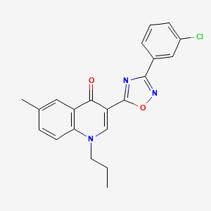 3-[3-(3-chlorophenyl)-1,2,4-oxadiazol-5-yl]-6-methyl-1-propylquinolin-4(1H)-one