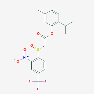 2-Isopropyl-5-methylphenyl 2-((2-nitro-4-(trifluoromethyl)phenyl)sulfinyl)acetate