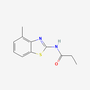 molecular formula C11H12N2OS B2561896 N-(4-メチル-2-ベンゾチアゾリル)プロパンアミド (9CI) CAS No. 313251-71-7