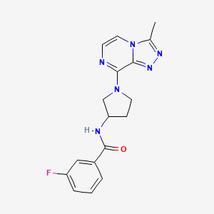 3-fluoro-N-(1-(3-methyl-[1,2,4]triazolo[4,3-a]pyrazin-8-yl)pyrrolidin-3-yl)benzamide