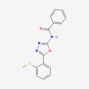 N-(5-(2-(methylthio)phenyl)-1,3,4-oxadiazol-2-yl)benzamide