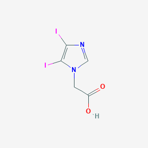 molecular formula C5H4I2N2O2 B2561906 2-(4,5-diiodo-1H-imidazol-1-yl)acetic acid CAS No. 1189749-30-1