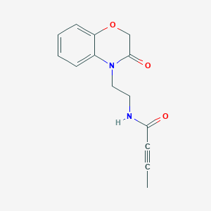 molecular formula C14H14N2O3 B2561909 N-[2-(3-Oxo-1,4-benzoxazin-4-yl)ethyl]but-2-ynamide CAS No. 2411244-96-5