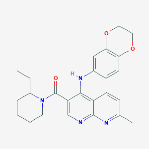 2-(3,4-dimethoxyphenyl)-N-(4-methoxy-2-phenylquinolin-6-yl)acetamide