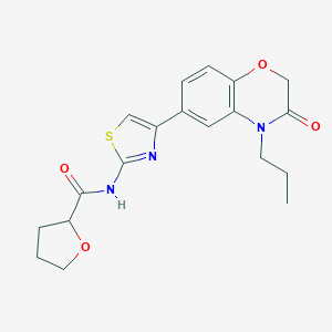 molecular formula C19H21N3O4S B256192 N-[4-(3-oxo-4-propyl-3,4-dihydro-2H-1,4-benzoxazin-6-yl)-1,3-thiazol-2-yl]tetrahydrofuran-2-carboxamide 