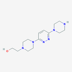 molecular formula C14H24N6O B2561946 2-(4-(6-piperazin-1-ylpyridazin-3-yl)piperazin-1-yl)ethanol CAS No. 1023816-51-4