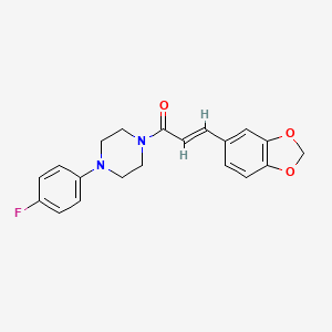 1-(3-(1,3-Benzodioxol-5-YL)acryloyl)-4-(4-fluorophenyl)piperazine