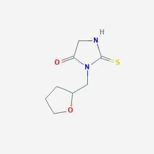molecular formula C8H12N2O2S B2561950 1-(氧杂环-2-基甲基)-2-硫代-4,5-二氢-1H-咪唑-5-酮 CAS No. 832737-26-5
