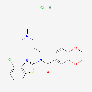 N-(4-chlorobenzo[d]thiazol-2-yl)-N-(3-(dimethylamino)propyl)-2,3-dihydrobenzo[b][1,4]dioxine-6-carboxamide hydrochloride