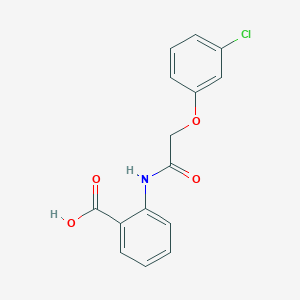 molecular formula C15H12ClNO4 B2561963 2-[2-(3-氯苯氧基)乙酰氨基]苯甲酸 CAS No. 782480-99-3