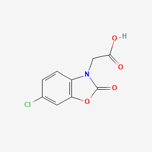 molecular formula C9H6ClNO4 B2561967 (6-chloro-2-oxo-1,3-benzoxazol-3(2H)-yl)acetic acid CAS No. 19739-40-3