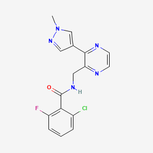 2-chloro-6-fluoro-N-((3-(1-methyl-1H-pyrazol-4-yl)pyrazin-2-yl)methyl)benzamide