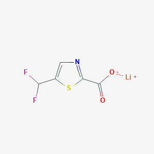 molecular formula C5H2F2LiNO2S B2561974 Lithium;5-(difluoromethyl)-1,3-thiazole-2-carboxylate CAS No. 2248333-53-9