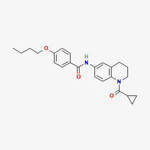 molecular formula C24H28N2O3 B2561977 4-butoxy-N-[1-(cyclopropanecarbonyl)-3,4-dihydro-2H-quinolin-6-yl]benzamide CAS No. 946317-75-5